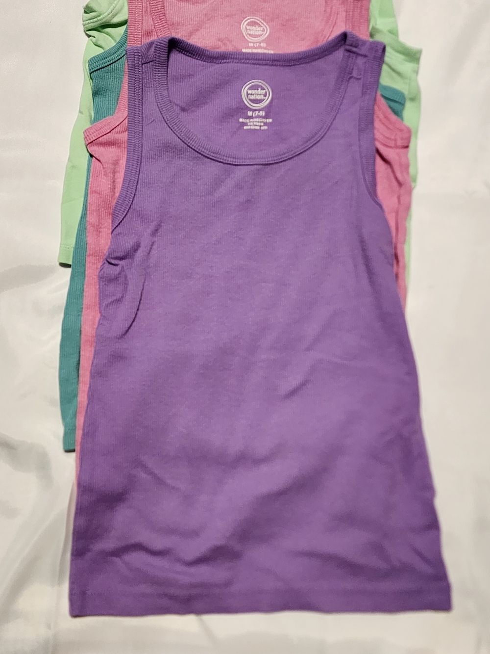 Wonder Nation Ribbed Tank Tops - Orange, Purple, Pink, Teal Yogalicious Tanks - Picture 5 of 8